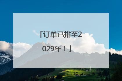 订单已排至2029年！