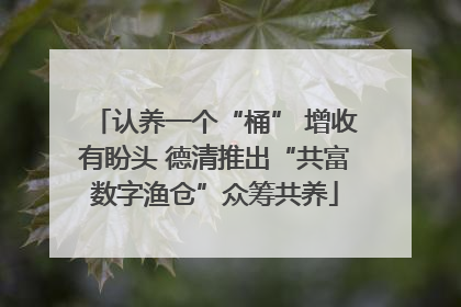 认养一个“桶” 增收有盼头 德清推出“共富数字渔仓”众筹共养