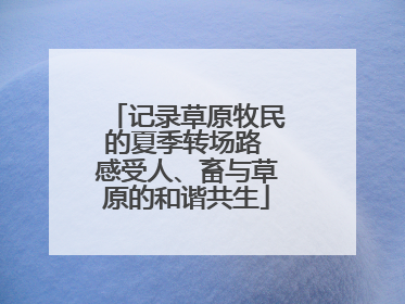 记录草原牧民的夏季转场路 感受人、畜与草原的和谐共生