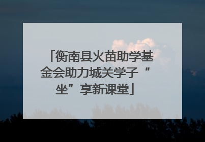 衡南县火苗助学基金会助力城关学子“坐”享新课堂