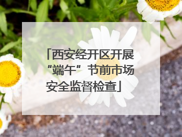 西安经开区开展“端午”节前市场安全监督检查