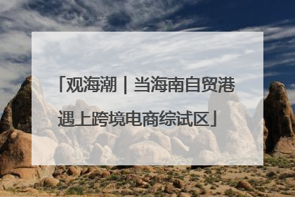 观海潮｜当海南自贸港遇上跨境电商综试区