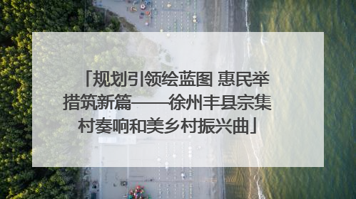 规划引领绘蓝图 惠民举措筑新篇——徐州丰县宗集村奏响和美乡村振兴曲