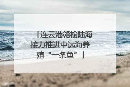 连云港赣榆陆海接力推进中远海养殖“一条鱼”