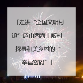 走进“全国文明村镇”庐山西海上畈村 探寻和美乡村的“幸福密码”