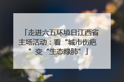 走进六五环境日江西省主场活动：看“城市伤疤”变“生态绿肺”