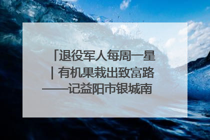 退役军人每周一星|有机果栽出致富路——记益阳市银城南湖蔬果农民专业合作社总经理晏桂明