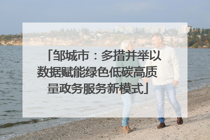 邹城市：多措并举以数据赋能绿色低碳高质量政务服务新模式