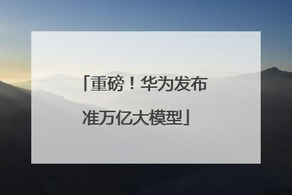 重磅！华为发布准万亿大模型