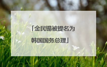 金民锡被提名为韩国国务总理