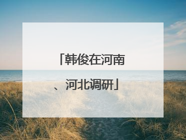 韩俊在河南、河北调研