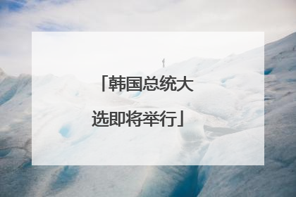 韩国总统大选即将举行