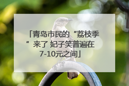 青岛市民的“荔枝季”来了 妃子笑普遍在7-10元之间
