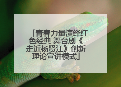 青春力量演绎红色经典 舞台剧《走近杨贤江》创新理论宣讲模式