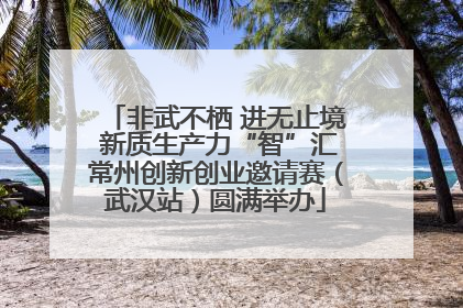 非武不栖 进无止境 新质生产力“智”汇常州创新创业邀请赛（武汉站）圆满举办
