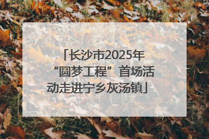 长沙市2025年“圆梦工程”首场活动走进宁乡灰汤镇