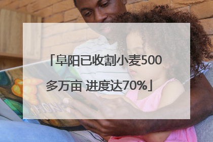 阜阳已收割小麦500多万亩 进度达70%