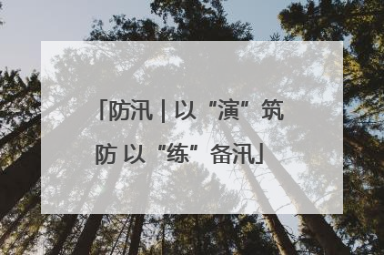 防汛｜以“演”筑防 以“练”备汛