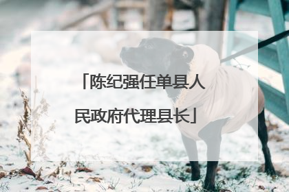 陈纪强任单县人民政府代理县长