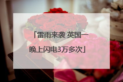 雷雨来袭 英国一晚上闪电3万多次