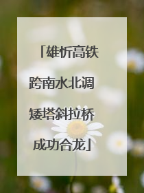 雄忻高铁跨南水北调矮塔斜拉桥成功合龙