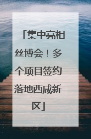 集中亮相丝博会！多个项目签约落地西咸新区