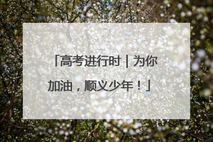 高考进行时｜为你加油，顺义少年！