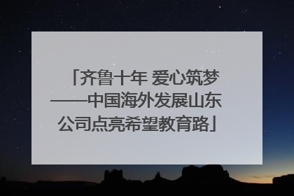 齐鲁十年 爱心筑梦——中国海外发展山东公司点亮希望教育路