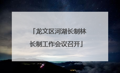 龙文区河湖长制林长制工作会议召开