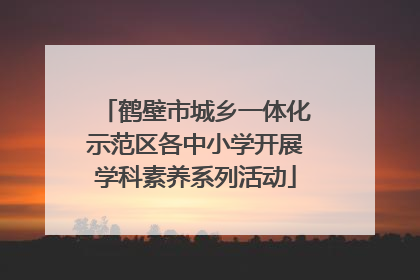 鹤壁市城乡一体化示范区各中小学开展学科素养系列活动