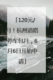 120元/月！杭州道路停车包月，6月6日开始申请
