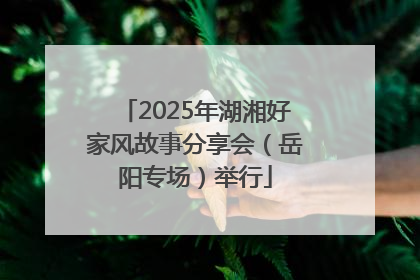 2025年湖湘好家风故事分享会（岳阳专场）举行