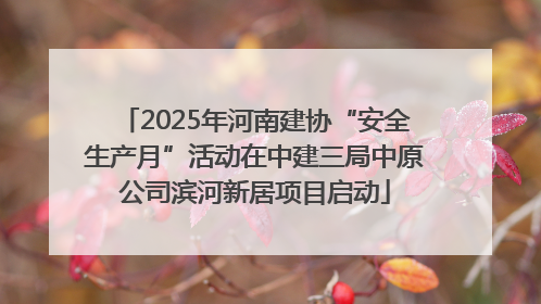 2025年河南建协“安全生产月”活动在中建三局中原公司滨河新居项目启动