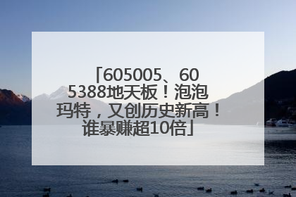 605005、605388地天板！泡泡玛特，又创历史新高！谁暴赚超10倍