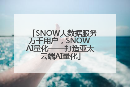 SNOW大数据服务万千用户，SNOW AI量化——打造亚太云端AI量化